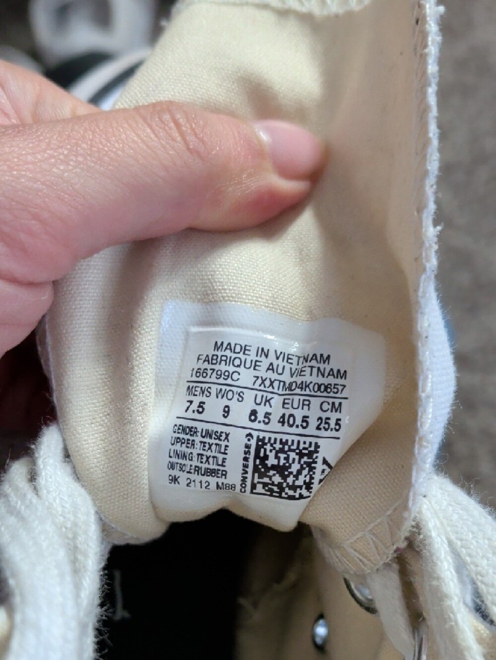 Converse White High-Top Canvas Sneakers‎ - Women's - Picture 4 of 5